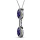 2 - Zaneta Iolite and Diamond Halo Slider Pendant 