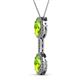 2 - Zaneta Peridot and Diamond Halo Slider Pendant 