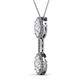 2 - Zaneta White Sapphire and Diamond Halo Slider Pendant 