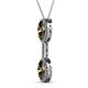 2 - Zaneta Smoky Quartz and Diamond Halo Slider Pendant 