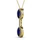 2 - Zaneta Blue Sapphire and Diamond Halo Slider Pendant 