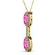 2 - Zaneta Pink Sapphire and Diamond Halo Slider Pendant 