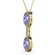 2 - Zaneta Tanzanite and Diamond Halo Slider Pendant 
