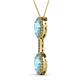 2 - Zaneta Aquamarine and Diamond Halo Slider Pendant 