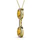 2 - Zaneta Citrine and Diamond Halo Slider Pendant 
