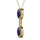 2 - Zaneta Iolite and Diamond Halo Slider Pendant 