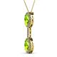 2 - Zaneta Peridot and Diamond Halo Slider Pendant 