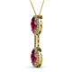 2 - Zaneta Rhodolite Garnet and Diamond Halo Slider Pendant 