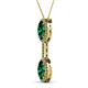 2 - Zaneta Emerald and Diamond Halo Slider Pendant 