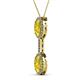 2 - Zaneta Yellow Sapphire and Diamond Halo Slider Pendant 