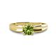 1 - Kelila 6.50 mm Round Peridot Solitaire Engagement Ring 