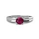 1 - Kelila 6.50 mm Round Rhodolite Garnet Solitaire Engagement Ring 