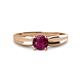 1 - Kelila 6.50 mm Round Rhodolite Garnet Solitaire Engagement Ring 