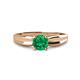 1 - Kelila 6.00 mm Round Emerald Solitaire Engagement Ring 