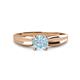 1 - Kelila 6.50 mm Round Aquamarine Solitaire Engagement Ring 
