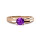1 - Kelila 6.50 mm Round Amethyst Solitaire Engagement Ring 