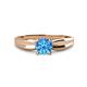 1 - Kelila 6.50 mm Round Blue Topaz Solitaire Engagement Ring 