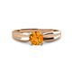 1 - Kelila 6.50 mm Round Citrine Solitaire Engagement Ring 