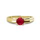 1 - Kelila 6.00 mm Round Ruby Solitaire Engagement Ring 