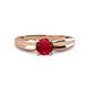 1 - Kelila 6.00 mm Round Ruby Solitaire Engagement Ring 