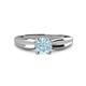 1 - Kelila 6.50 mm Round Aquamarine Solitaire Engagement Ring 