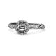1 - Allene Signature Semi Mount Halo Engagement Ring 