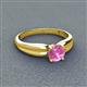 3 - Kelila 6.00 mm Round Lab Created Pink Sapphire Solitaire Engagement Ring 