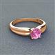 3 - Kelila 6.00 mm Round Lab Created Pink Sapphire Solitaire Engagement Ring 