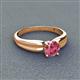 3 - Kelila 6.50 mm Round Pink Tourmaline Solitaire Engagement Ring 