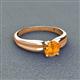 3 - Kelila 6.50 mm Round Citrine Solitaire Engagement Ring 