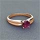 3 - Kelila 6.50 mm Round Rhodolite Garnet Solitaire Engagement Ring 
