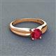 3 - Kelila 6.00 mm Round Ruby Solitaire Engagement Ring 