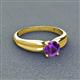 3 - Kelila 6.50 mm Round Amethyst Solitaire Engagement Ring 