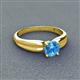 3 - Kelila 6.50 mm Round Blue Topaz Solitaire Engagement Ring 