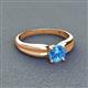 3 - Kelila 6.50 mm Round Blue Topaz Solitaire Engagement Ring 