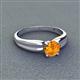 3 - Kelila 6.50 mm Round Citrine Solitaire Engagement Ring 