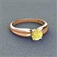 3 - Kelila 6.00 mm Round Lab Created Yellow Sapphire Solitaire Engagement Ring 