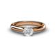 1 - Akila White Sapphire Solitaire Engagement Ring 