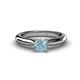 1 - Akila Aquamarine Solitaire Engagement Ring 