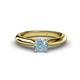 1 - Akila Aquamarine Solitaire Engagement Ring 