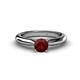 1 - Akila Red Garnet Solitaire Engagement Ring 