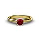 1 - Akila Ruby Solitaire Engagement Ring 