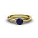1 - Akila Blue Sapphire Solitaire Engagement Ring 