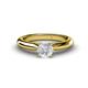 1 - Akila White Sapphire Solitaire Engagement Ring 
