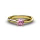 1 - Akila Pink Tourmaline Solitaire Engagement Ring 