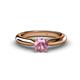 1 - Akila Pink Tourmaline Solitaire Engagement Ring 