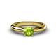 1 - Akila Peridot Solitaire Engagement Ring 