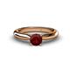 1 - Akila Red Garnet Solitaire Engagement Ring 