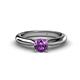 1 - Akila Amethyst Solitaire Engagement Ring 