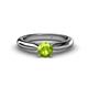 1 - Akila Peridot Solitaire Engagement Ring 